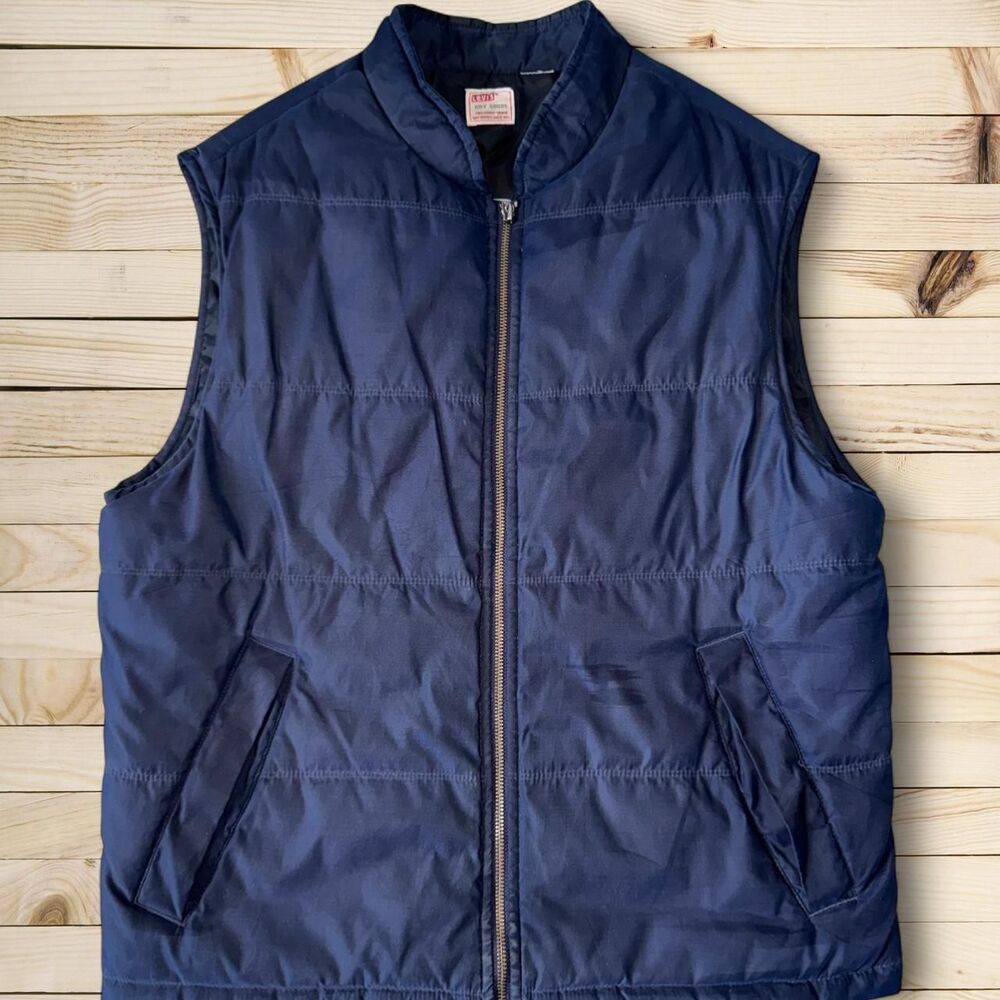 Levi-s Men's Navy and Blue Puffer Vest